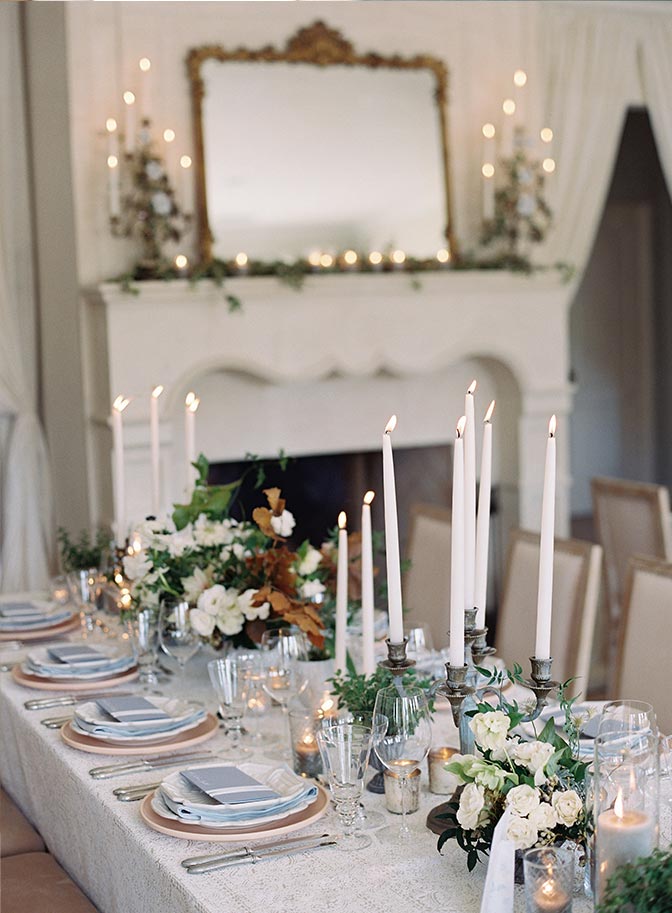Wedding Tabletop, Candlelit Wedding, Winter Wedding Decor