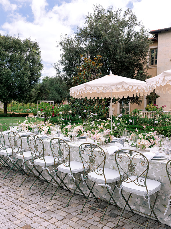 A whimsical bridesmaids’ luncheon in a rose garden